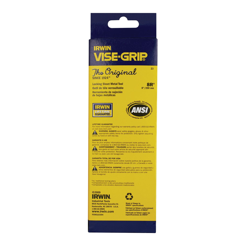 IRWIN Vise-Grip Original Locking Pliers/Sheet Metal Tool 8-Inch