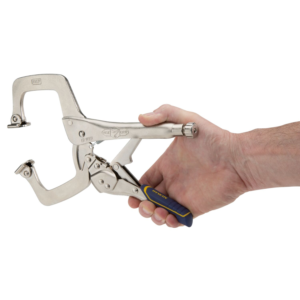 IRWIN Vise-Grip Welding Pliers, Fast Release, C-Clamp With Swivel Pads, 11-Inch