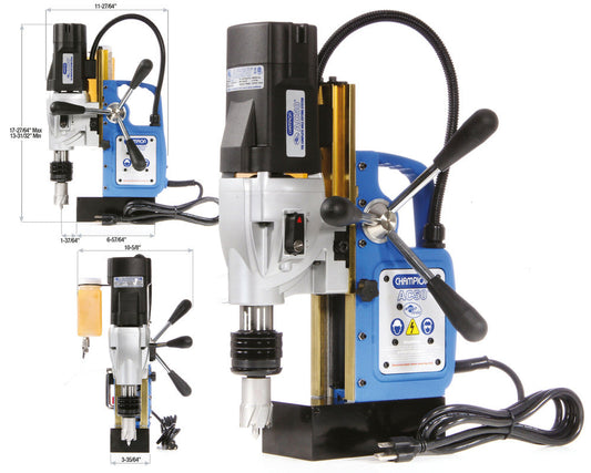 MightiBrute Magnetic Drill Press - AC50, 2-Speed for Enhanced Drilling Power