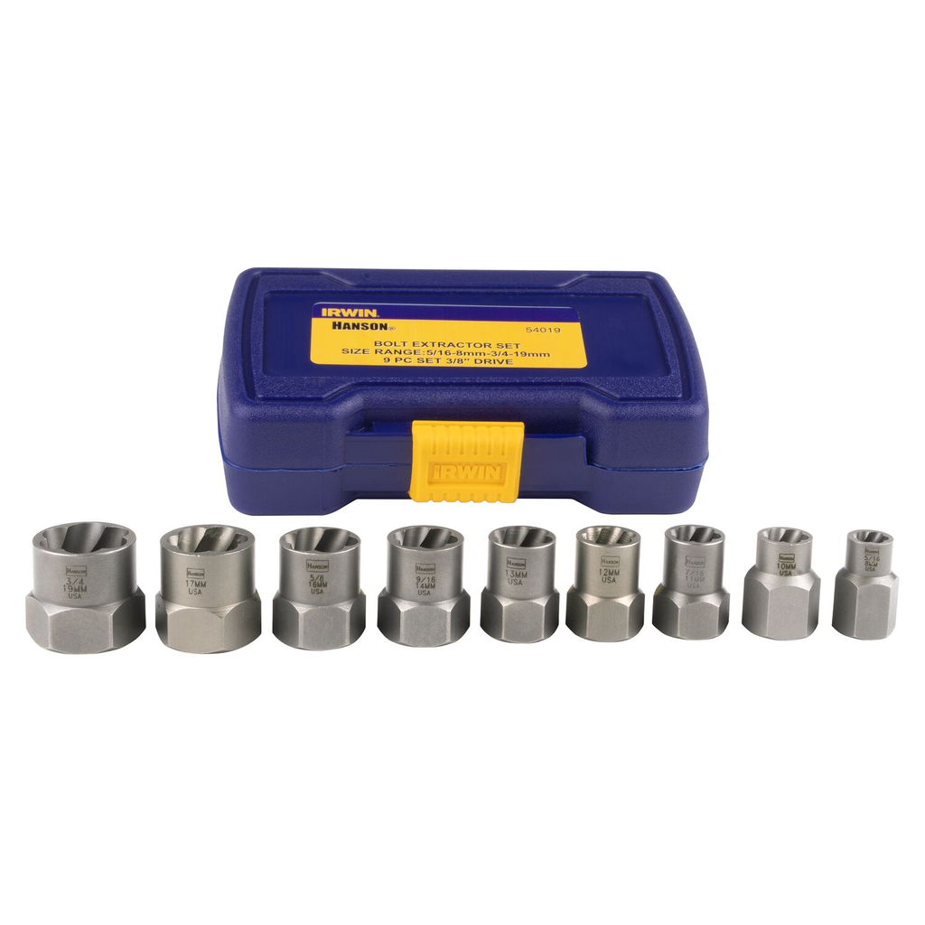 IRWIN Bolt Extractor Set, Metric, 9-Piece