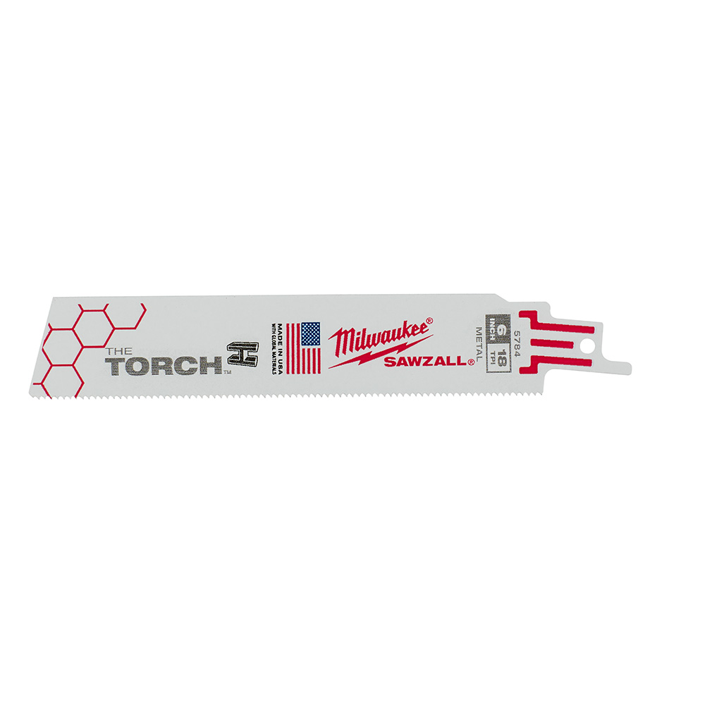 6" 18 TPI Torch SAWZALL Blade For Medium Metal (5 Pack)