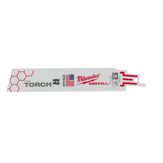 6" 18 TPI Torch SAWZALL Blade For Medium Metal (5 Pack)
