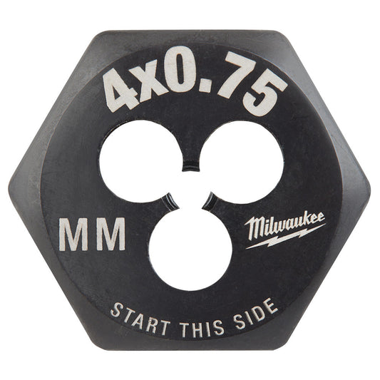 M4-0.75 mm 1-inch Hex Threading Die