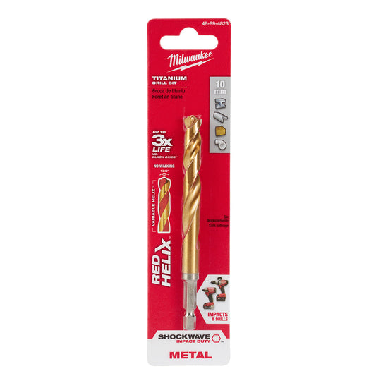Shockwave™ Red Helix™ Titanium 10mm Metric Drill Bit