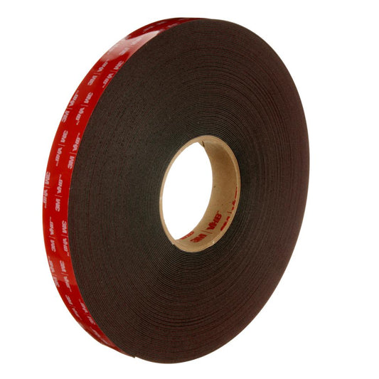 Ruban en mousse acrylique 3M VHB, 5952, noir, 1,0 po x 36,0 vg x 45,0 mil