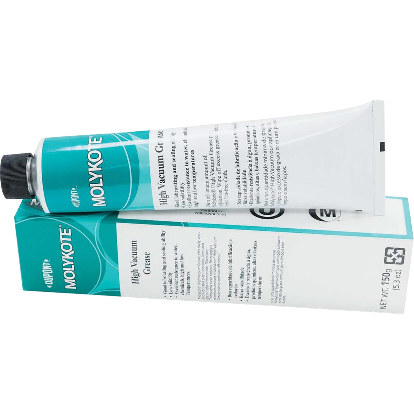 Molykote Hi-Vac Grease, Silicone-Based, 5.3 Oz Tube