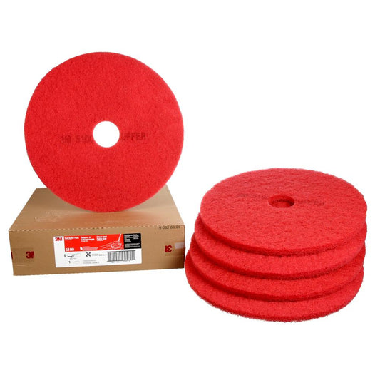 Tampon de polissage rouge 3M™, 5100, 508 mm (20 po), 5/cs