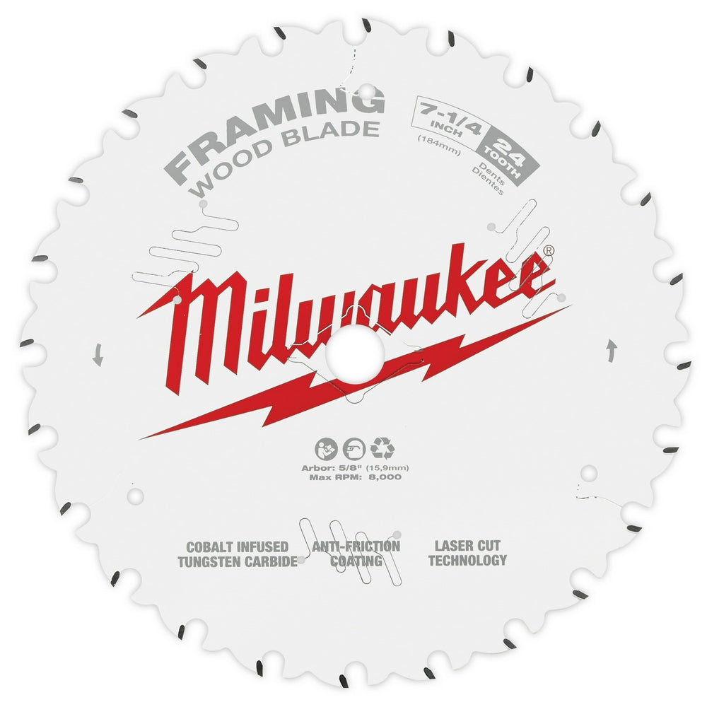 7-1/4" 24t Framing Circular Saw Blade 3pk