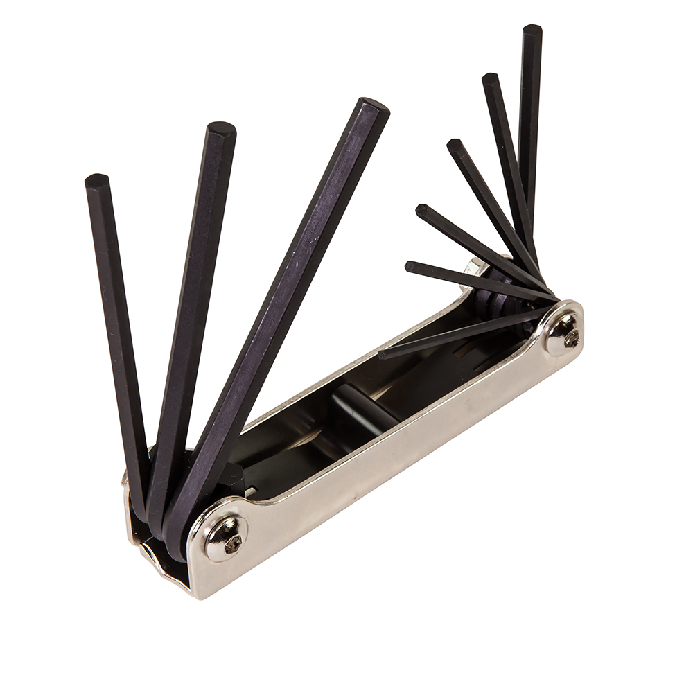 Folding Hex Key Set 9-Key SAE Sizes