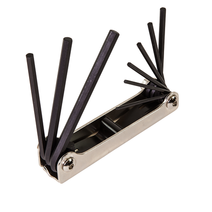 Folding Hex Key Set 9-Key SAE Sizes