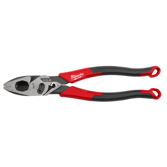 9" Lineman's Comfort Grip Pliers W/ Crimper And Bolt Cutter
