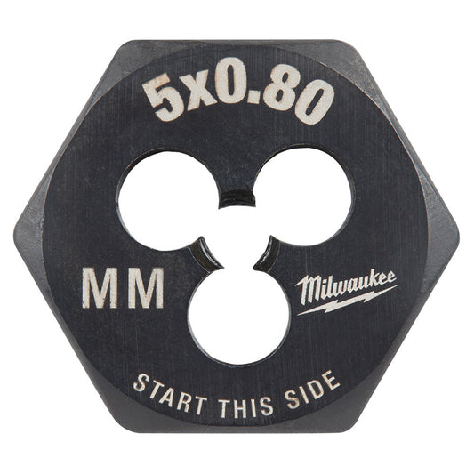 M5-0.80 mm 1-inch Hex Threading Die