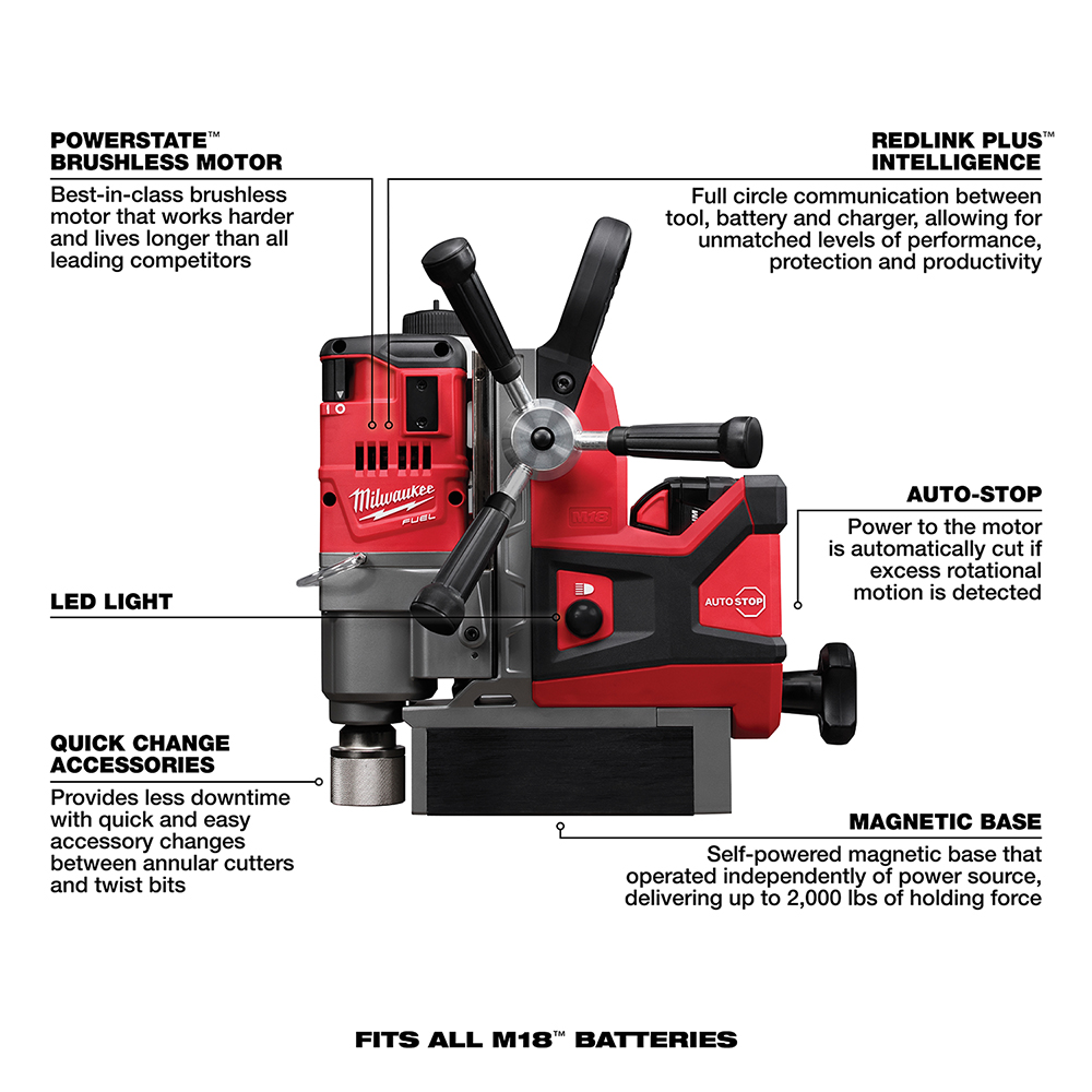 M18 FUEL™ 1-1/2" Magnetic Drill Kit