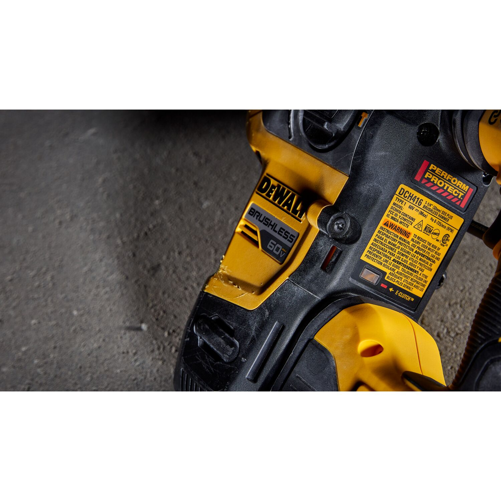 DEWALT 60V MAX* 1-1/4 In. Brushless Cordless SDS PLUS Rotary Hammer Kit