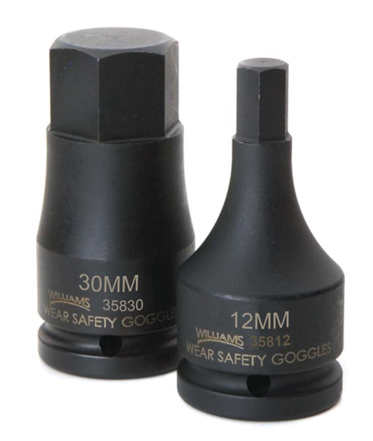 Tournevis à percussion hexagonal monobloc à entraînement 3/4" de 14 mm