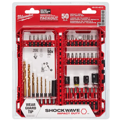 Ensemble de perceuses à percussion et d'entraînement Shockwave™ 50 pièces