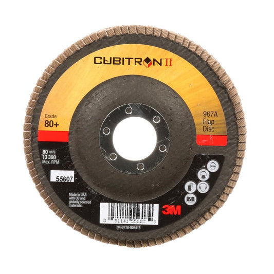 Disque à lamelles CubitronMC II 3MMC, 967A, fixation T27, 80+, poids Y, 4 1/2 x 7/8 po
