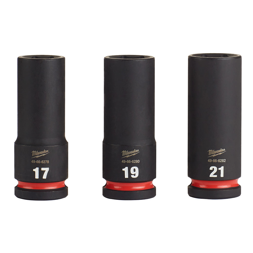 Shockwave™ 3pc Impact Duty™ 1/2" Drive Metric Deep 6 Point Socket Set