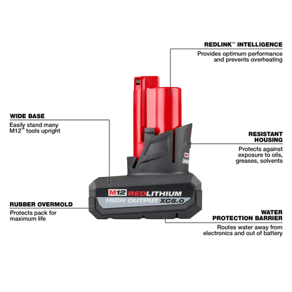 M12™ REDLITHIUM™ HIGH OUTPUT™ XC5.0 Battery Pack