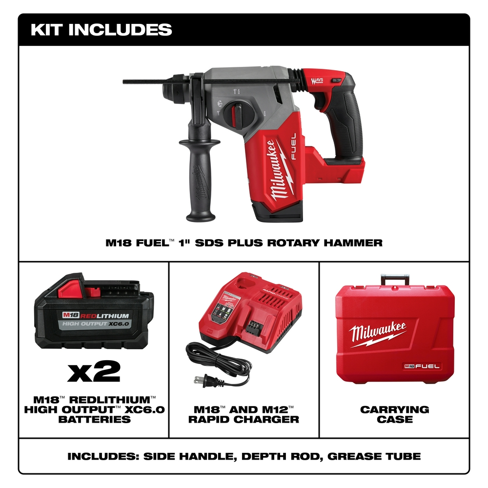 M18 FUEL™ 1 In SDS Plus Rotary Hammer Kit