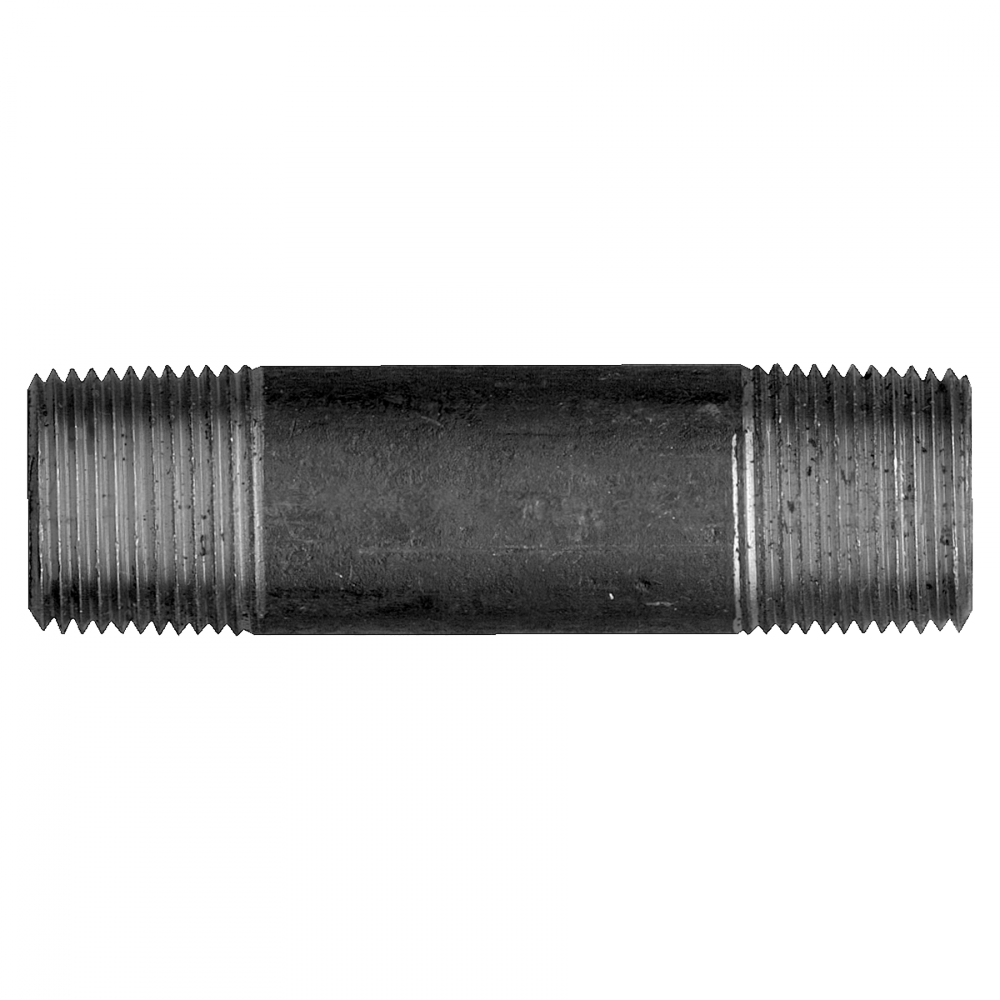 Long Nipple, Iron, 3 MPT x 6