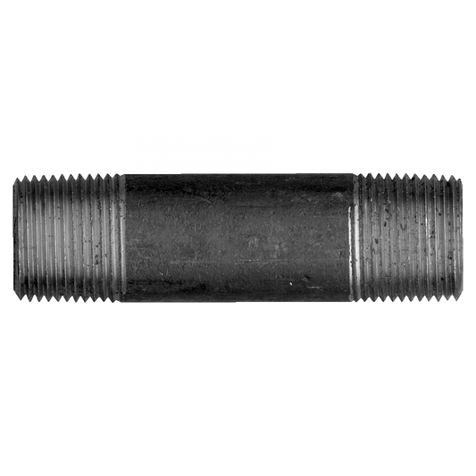 Long Nipple, Iron, 3 MPT x 6