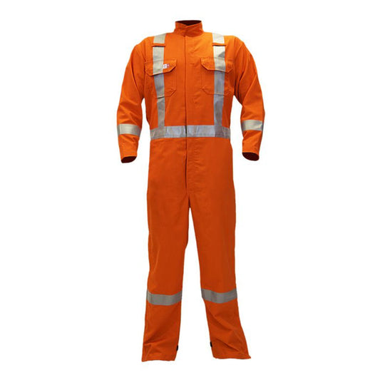 Hi-Vis Westex Flame Resistant (FR) Unlined Welders Coverall, ATPV 8.7, Orange, Tall, Size 48