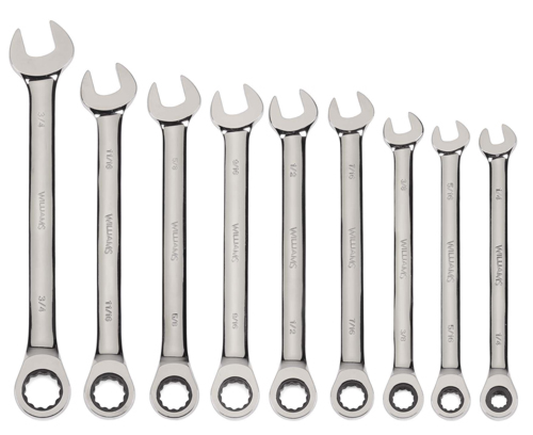 9 Piece Metric Combination Ratcheting Wrench Set JHWS-1120NRC