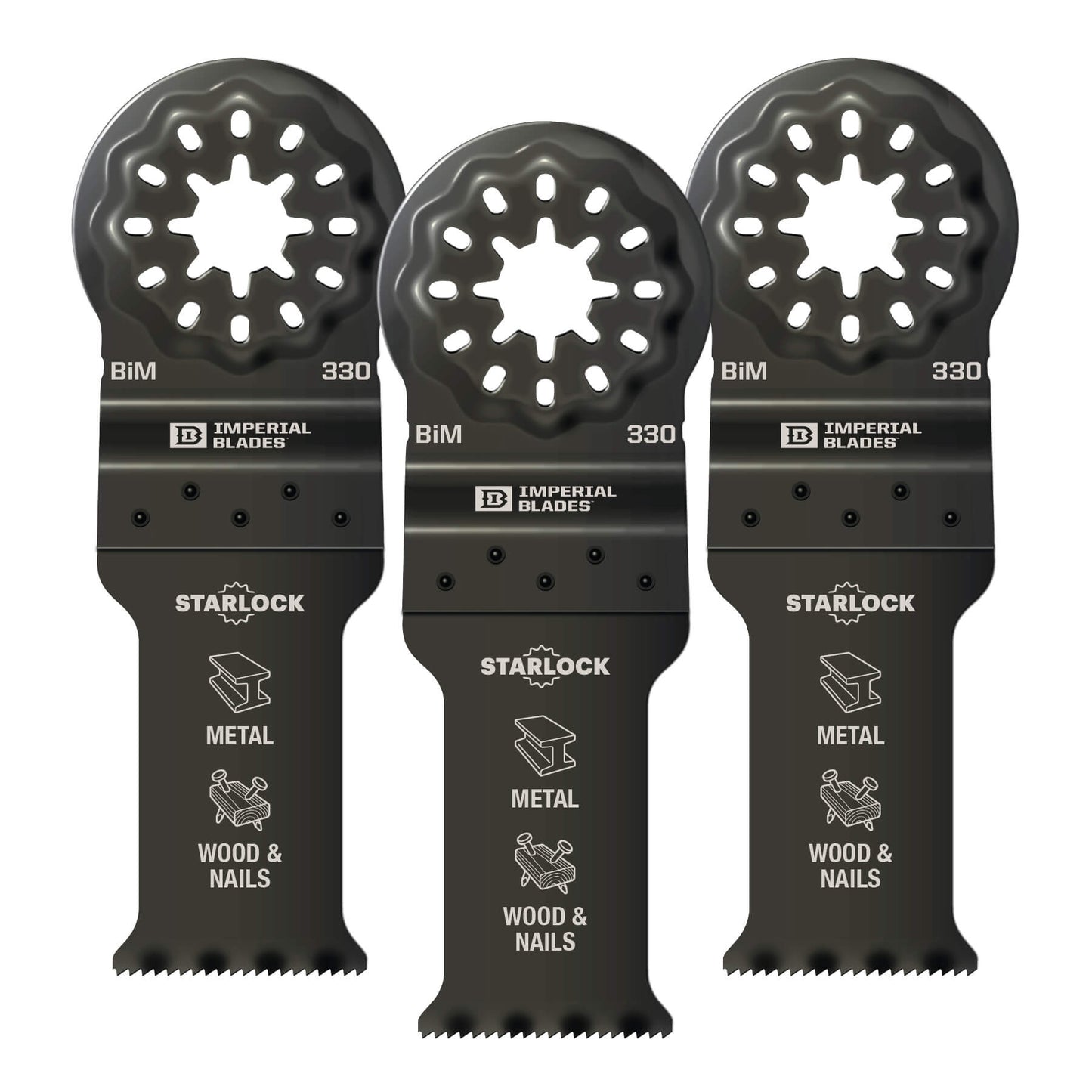 Imperial Blades Ibsl330-3 Starlock™ 1-1/8" Standard Metal Blade, 3pc