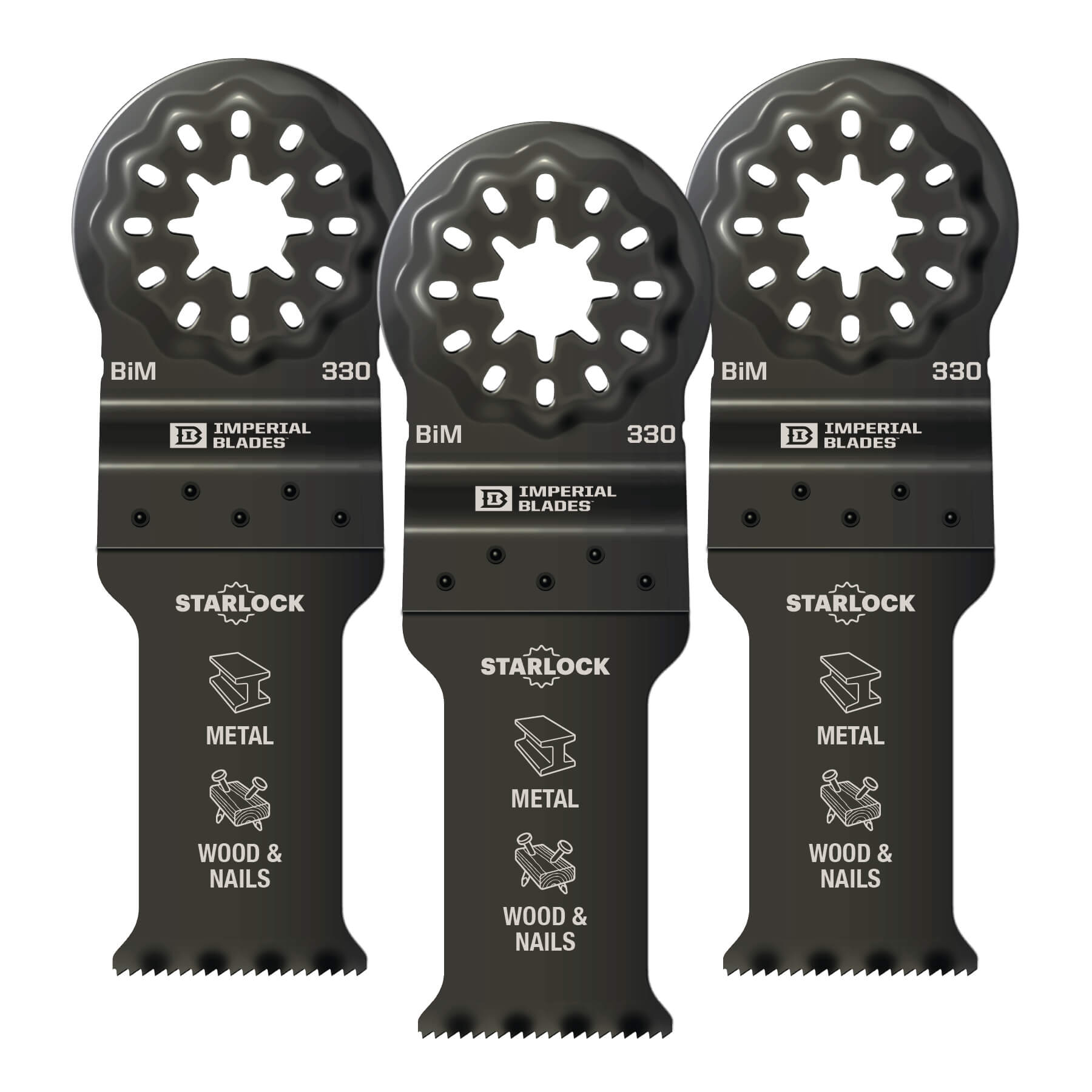 Imperial Blades Ibsl330-3 Starlock™ 1-1/8" Standard Metal Blade, 3pc
