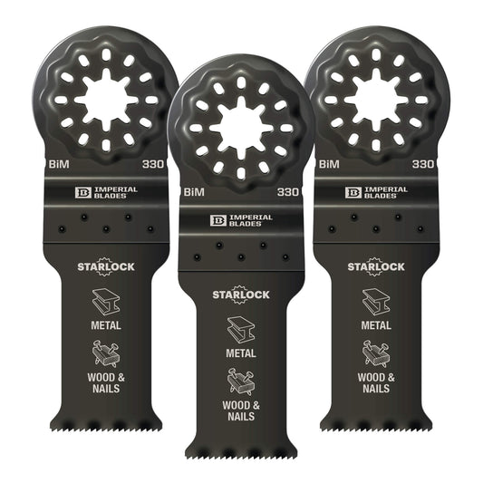Imperial Blades Ibsl330-3 Starlock™ 1-1/8" Standard Metal Blade, 3pc