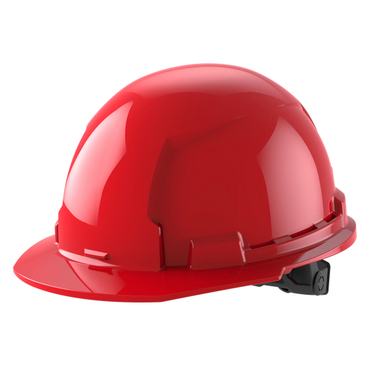 Bolt™ Front Brim Hard Hat White/6pt Ratcheting Suspension - Type 1, Class e, Red