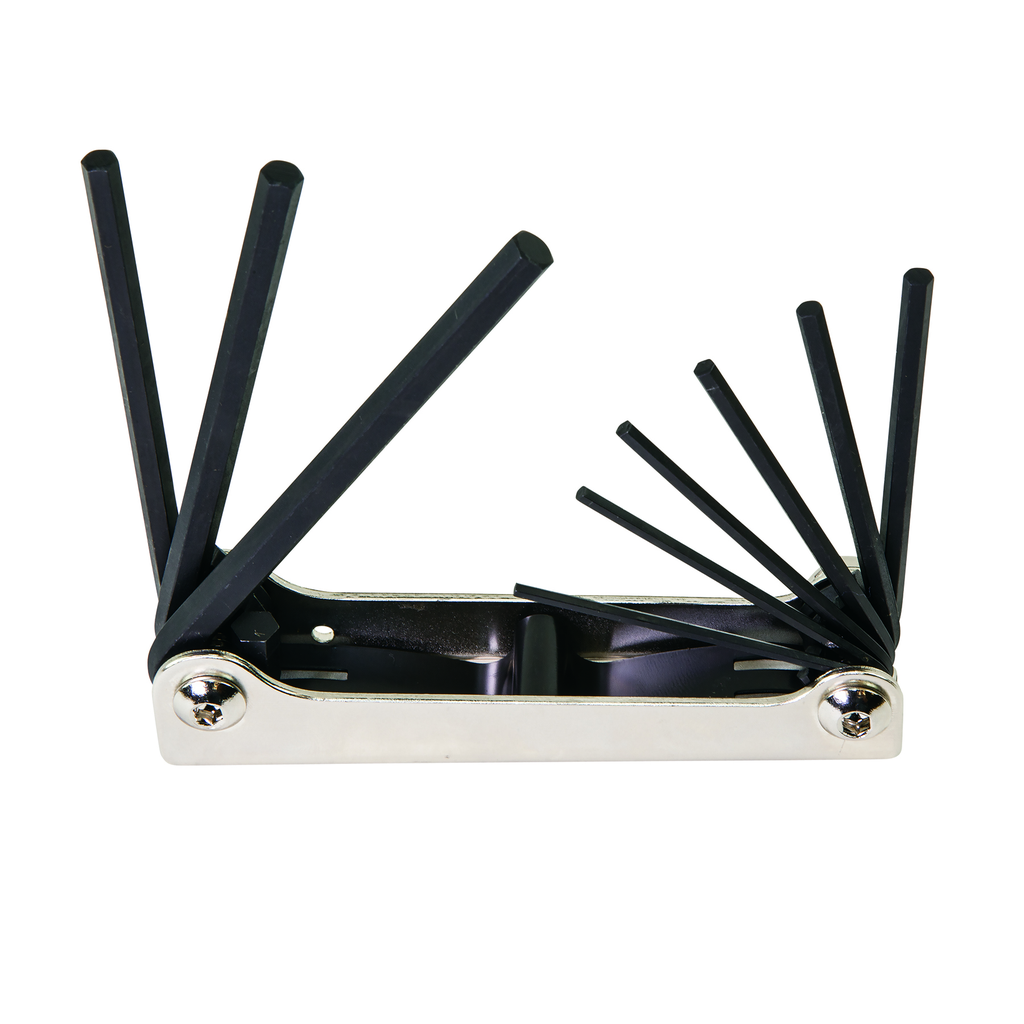 Folding Hex Key Set 9-Key SAE Sizes