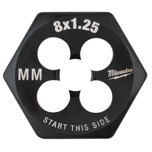 M8-1.25 mm 1-inch Hex Threading Die