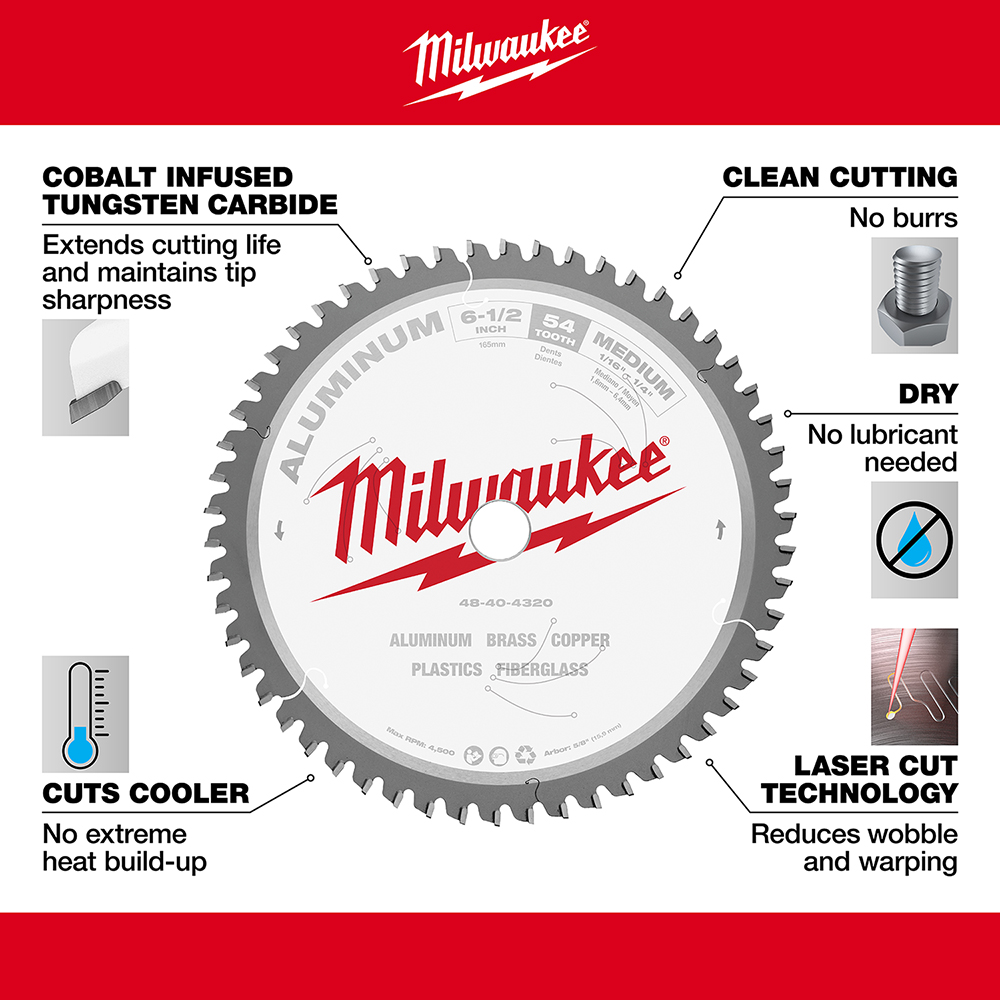 6-1/2" Aluminum Cutting Circular Saw Blade