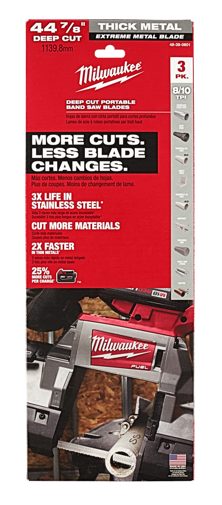 44-7/8" Extreme Thick Metal Deep Cut Band Saw Blade (3 PK)