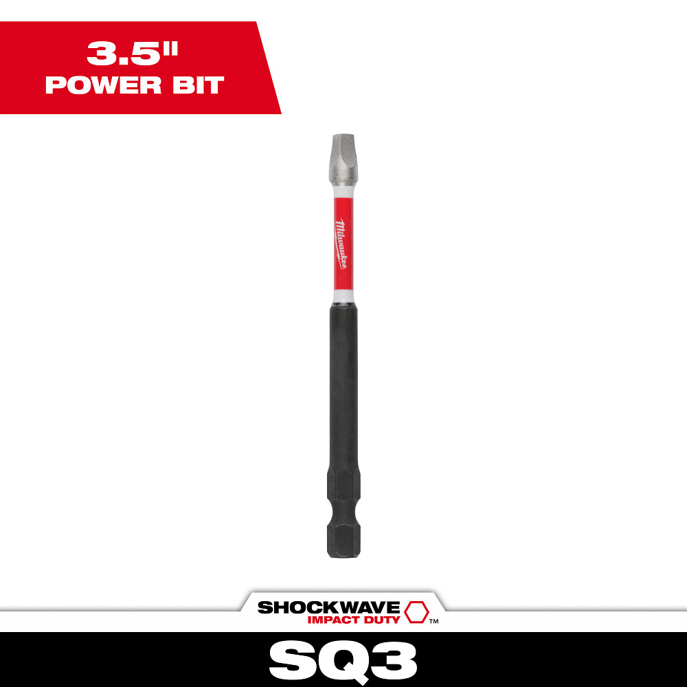 SHOCKWAVE™ Impact Duty 3-1/2" Square Recss #3 Power Bit