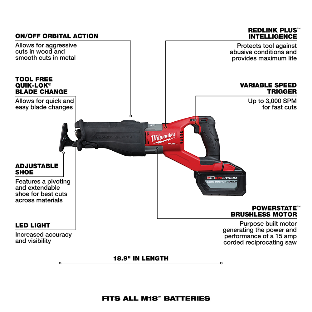 M18 FUEL™ SUPER SAWZALL® Kit