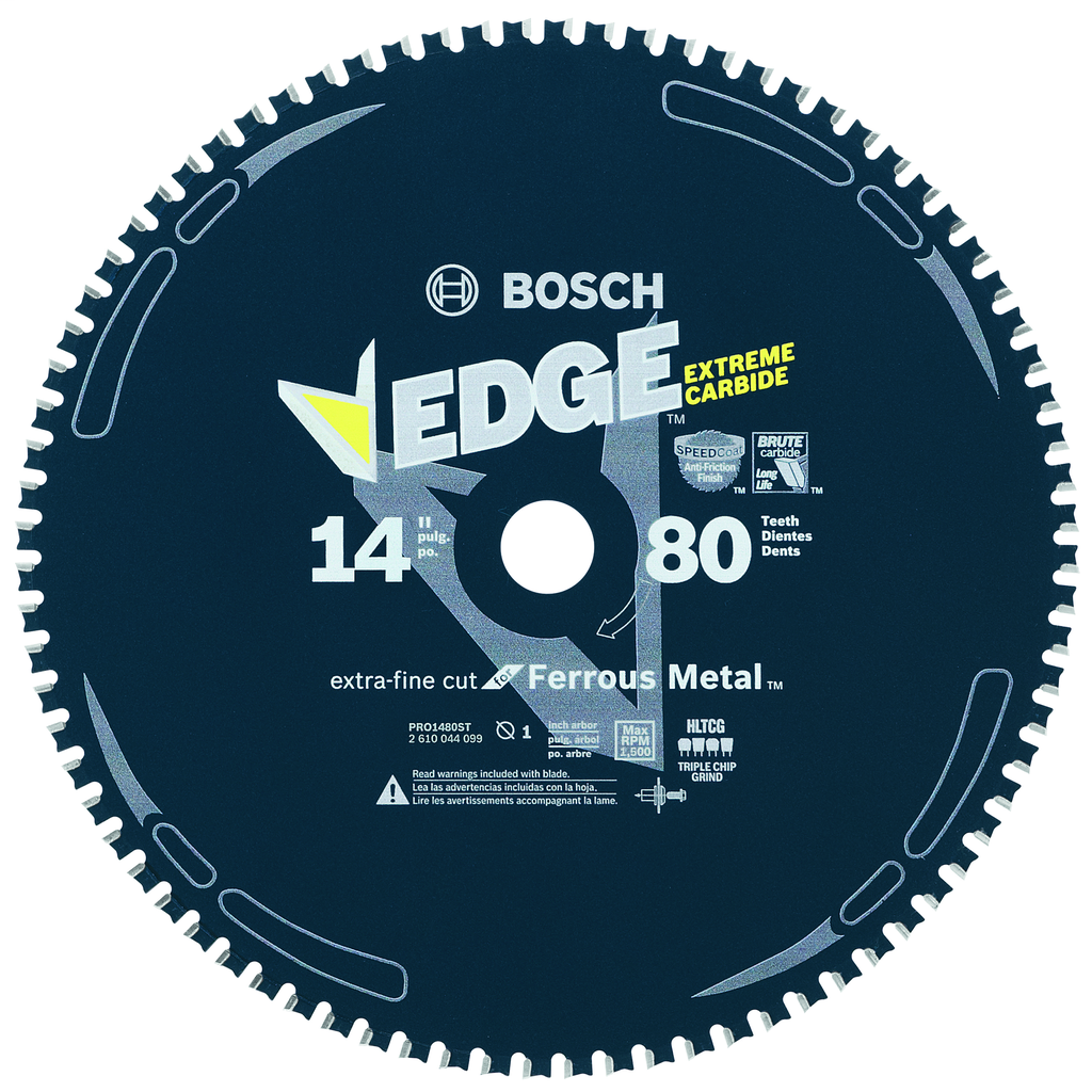14 In. 80 Tooth Edge Circular Saw Blade For Ferrous Metal Cutting