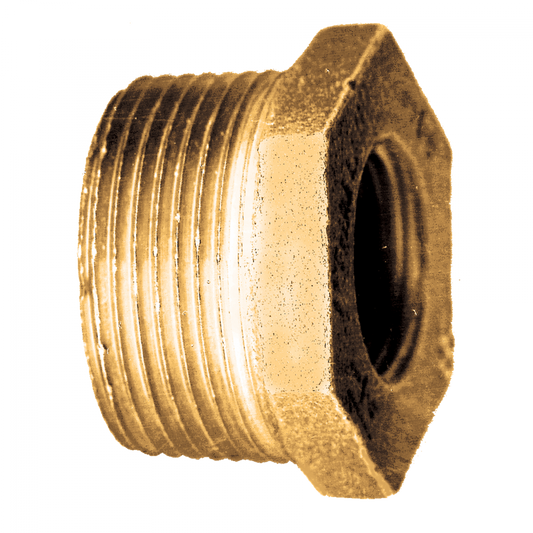 Cast Bushing, Brass, 1 MPT x 3/4 FPT