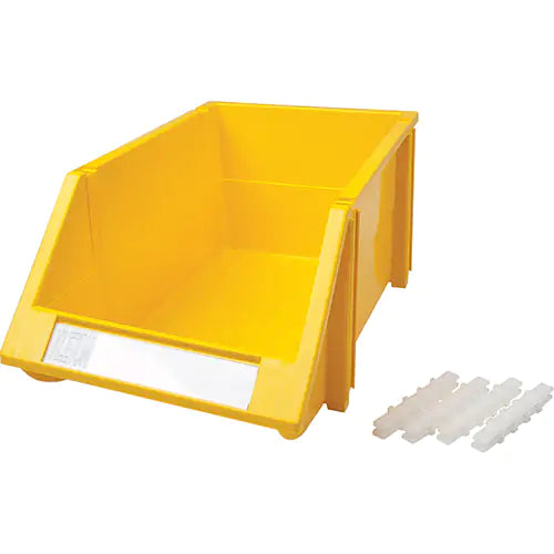 Bac à empiler et à suspendre, 8-3/16" L x 6-3/16" H x 14" P, jaune