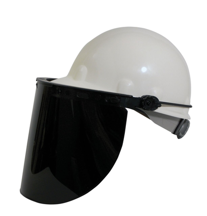 Honeywell Fibre-Metal® 9 3/4" X 19" X .06" Dark Green Propionate Extended View Faceshield