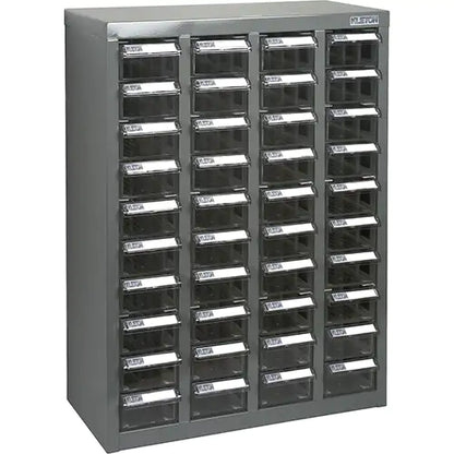 Armoire à pièces KPC-600, acier galvanisé, 40 tiroirs, 18-3/10" x 8-7/10" x 25-3/10", gris