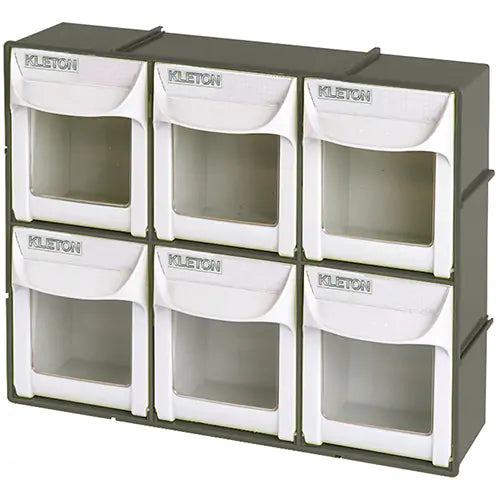 Bac basculant robuste, 11-3/4" L x 3-1/2" P x 9-3/4" H, 6 tiroirs