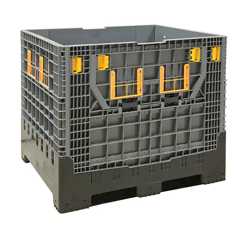Conteneur en vrac pliable, 47,2 po L x 39,4 po l x 39,4 po H, gris