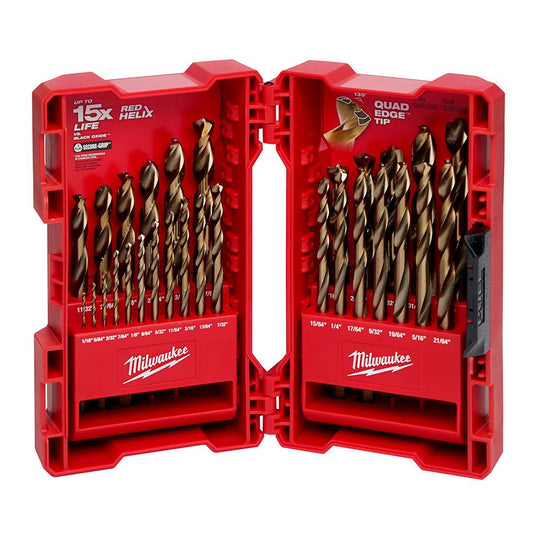 RED HELIX 29 Piece Cobalt Drill Bit Set