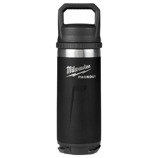Packout™ 18oz Insulated Bottle With Chug Lid - Black, 8/PK