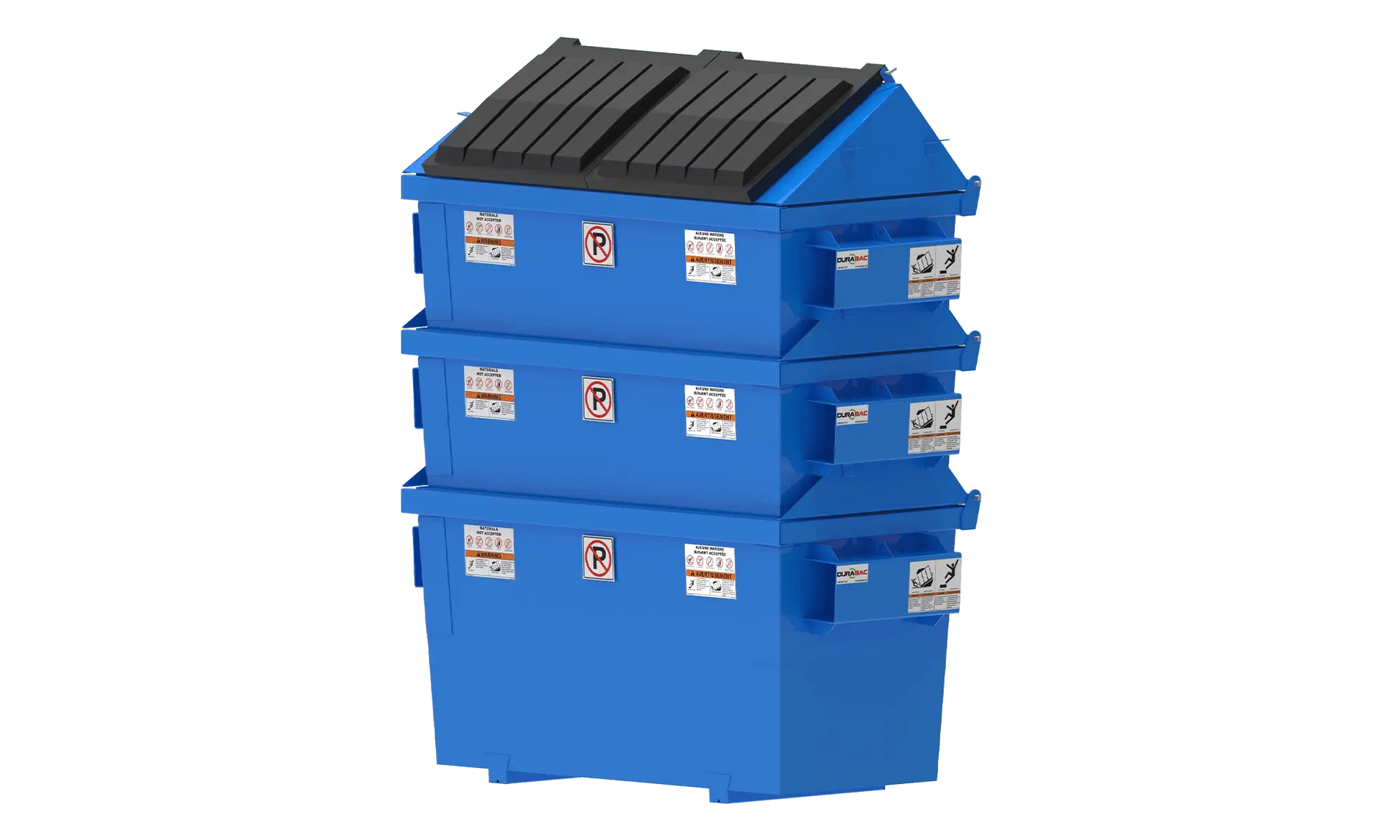 Nestable Gable Top Container, 4 yd^3