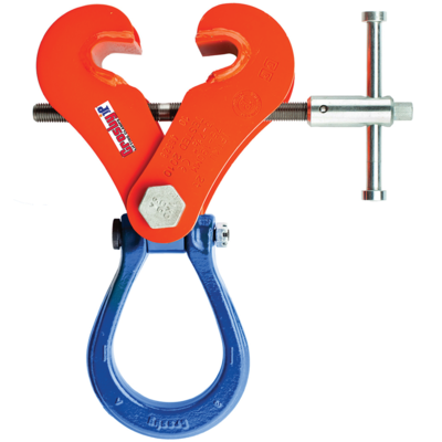 Crosby® IPTKU Beam Lifting Clamps With Hinged Hoisting Eye, Alloy Steel, 5T,  4.75" - 13.75"