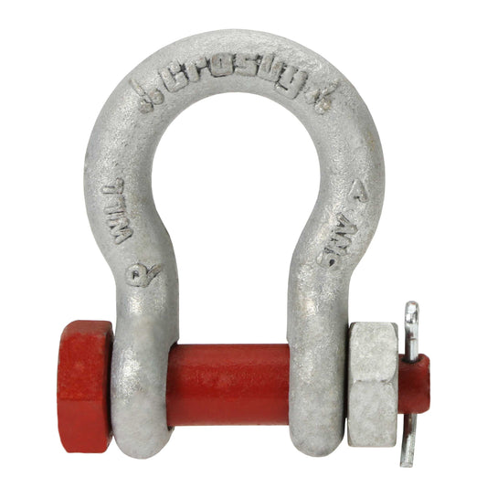 Crosby® G-2140 Alloy Bolt Type Anchor Shackles, Red, Forged Alloy Steel, 5"